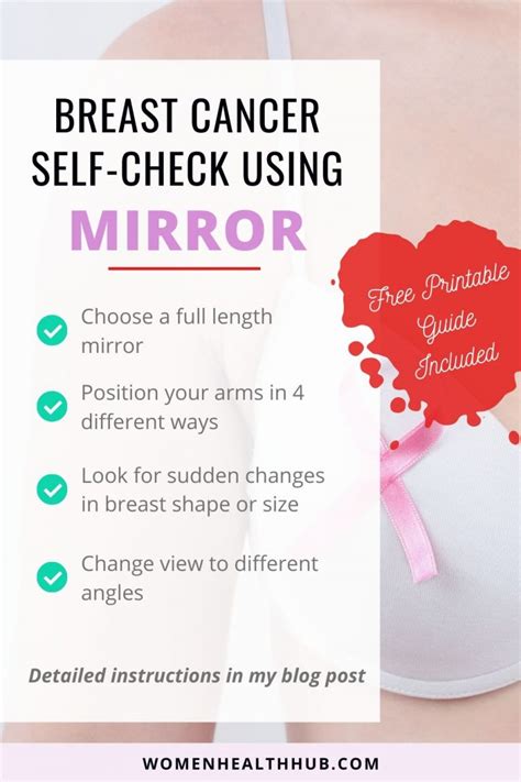 how to do breast cancer self check at home free pdf guide