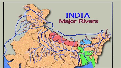 Important Rivers Of India Map