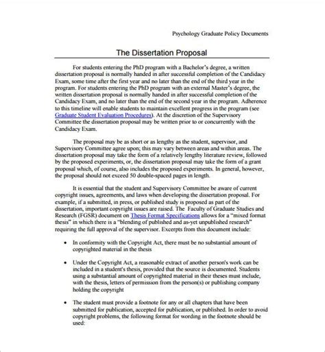 Writing a thesis proposal while still only at the beginning stages of your academic education can be overwhelming. 11+ Dissertation Proposal Templates - DOC, Excel, PDF ...