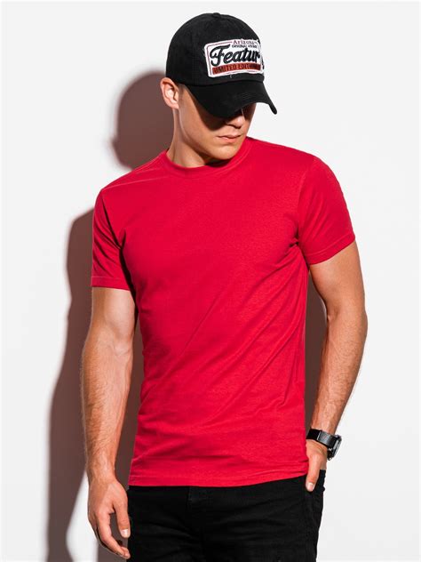 Mens Plain T Shirt S884 Red Modone Wholesale Clothing For Men