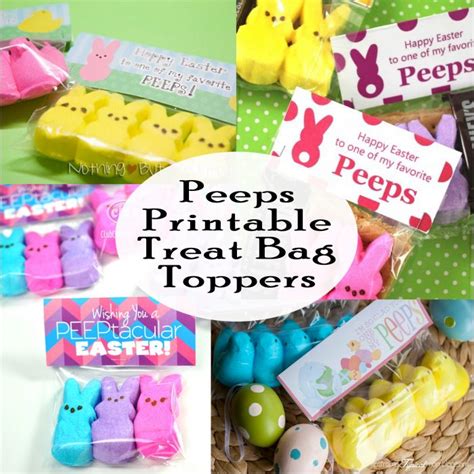 Free Peeps Printable Gift Bag Topper Printables 4 Mom