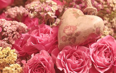 Beautiful Heart And Flower Wallpaper Images Best Flower Site