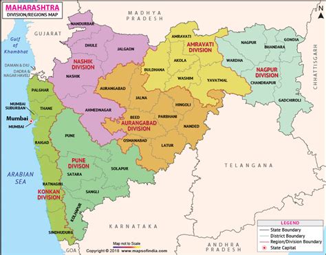 Maharashtra District Map Maharashtra Political Map