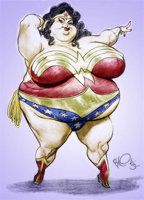 Fat Wonder Woman Colored By Obeseesebo On Deviantart