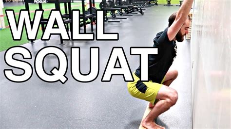 Wall Squat Tutorial Bodyweight Strength Training Exercise Human 20