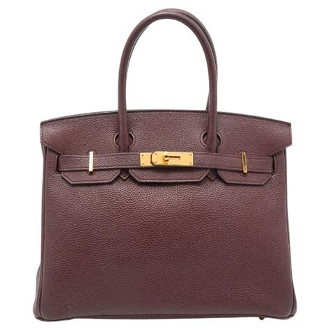 Hermes Brown Togo Leather Gold Hardware Shoulder Birkin 42 Bag For Sale