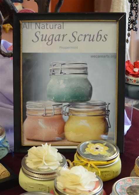 We Care Arts Chalk Vases And Sugar Scrubs In Mason Jars In Our T Shop