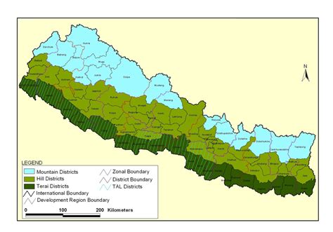 Map Showing Ecological And Administrative Division Of Nepal Download Scientific Diagram