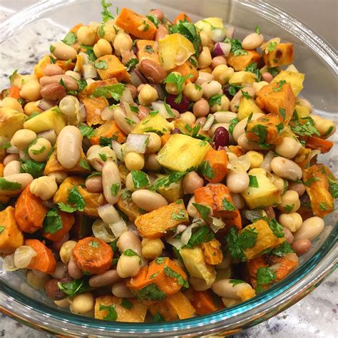 Roasted Vegetable Bean Salad Recipe Focus On Good Health