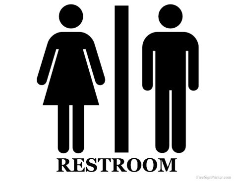 Printable Unisex Restroom Sign Restroom Sign Bathroom Signs Restroom