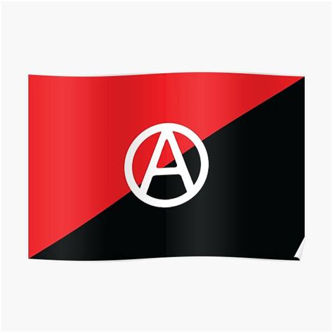 Póster Bandera del anarco comunismo de Tchernoi Redbubble