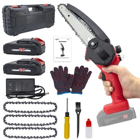 Buy Hajack Mini Chainsaw 6 Inch Cordless Saw With 3 Chains 2