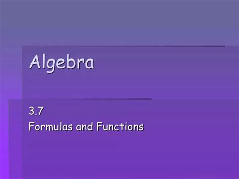 Ppt Algebra Powerpoint Presentation Free Download Id611707