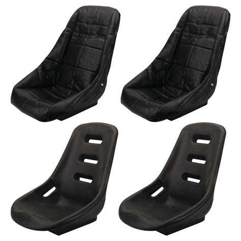 Low Back Comfort Bucket Seats W Matching Seat Covers 2 Pack