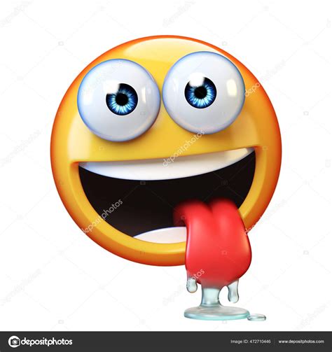 Drooling Face Emoji Emoticon Watery Mouth Rendering Stock Photo By