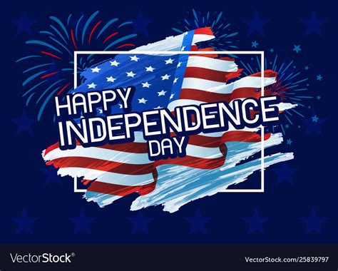 Usa Th July Happy Independence Day Royalty Free Vector