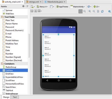Listview Listview In Android Listview In Android Studio Android