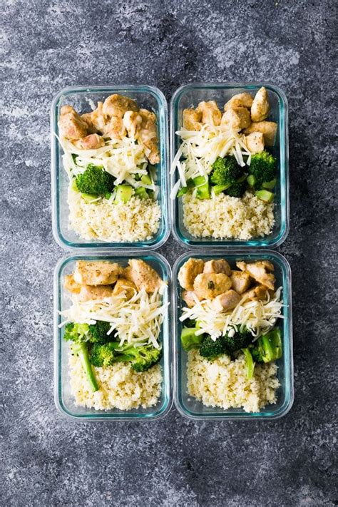 Low Carb Cheesy Chicken And Rice Meal Prep Recipe Healthy Lunch