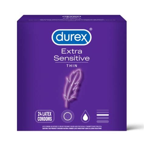 Durex Extra Sensitive Condoms Ultra Thin 24 Count Pack Of 3 3 Kroger