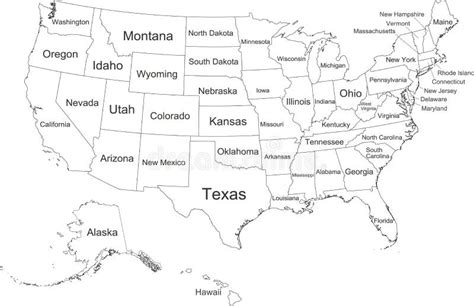Biała Państwo Federalne Mapa Stany Zjednoczone Ameryka Szarość Tło