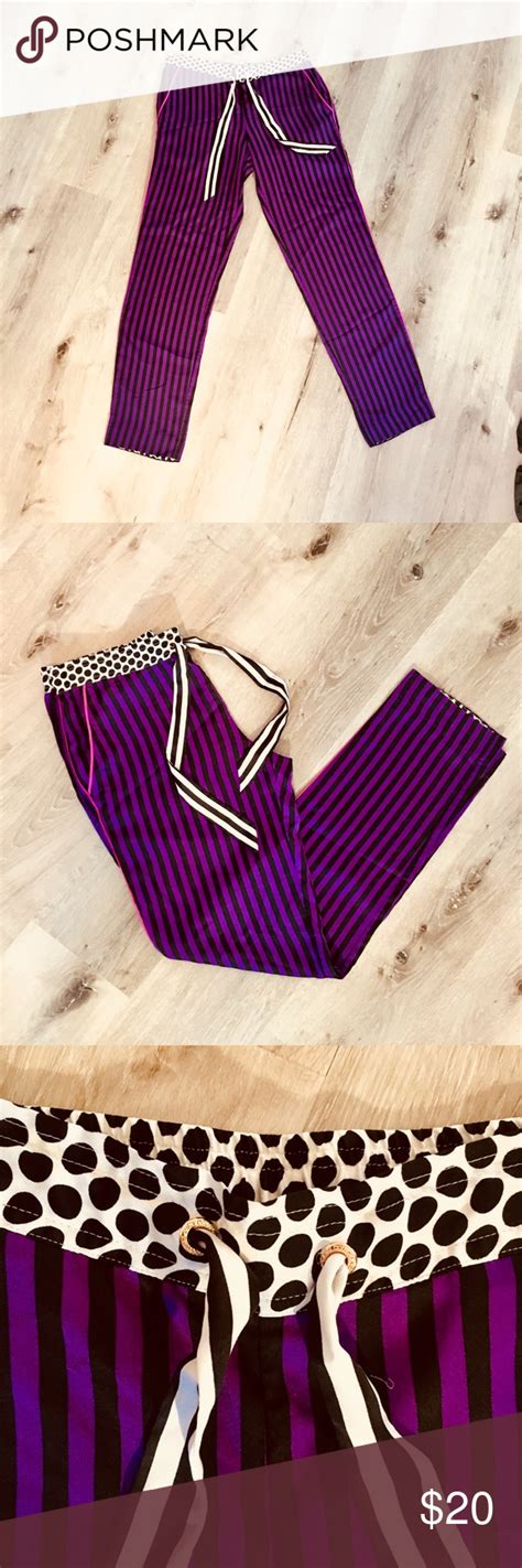 Moving Sale Juicy Couture Striped Lounge Pants Striped Lounge Pants Juicy Couture Purple