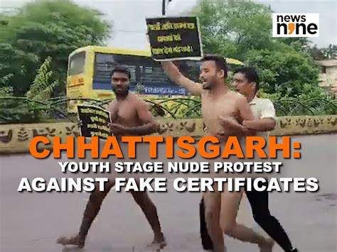 Chhattisgarh Youth Stage Nude Protest Against Fake Certificates