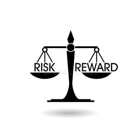Risk Reward Scale Icon With Shadow Stock Vector Illustration Of