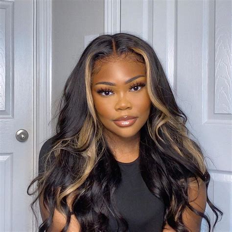 Highlight Human Hair Wigs Long Straight X Inch Lace Frontal Wig