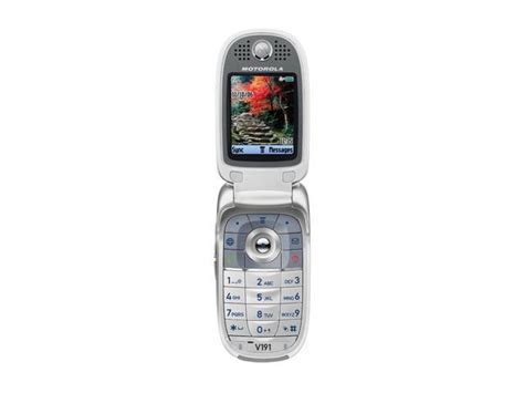 Motorola V191 Unlocked Cell Phone Carrier Badge Silver 10 Mb