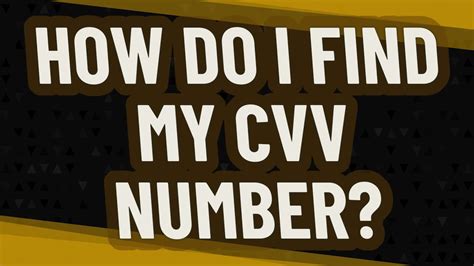 How do you know your ssid? How do I find my CVV number? - YouTube