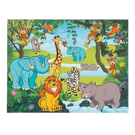 Zoo Sticker Scenes Oriental Trading Fun Express Jungle Scene
