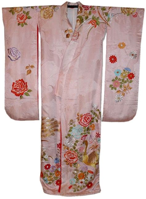 Vintage 1950s Japanese Embroidery Embroidery Kimono Japanese Outfits