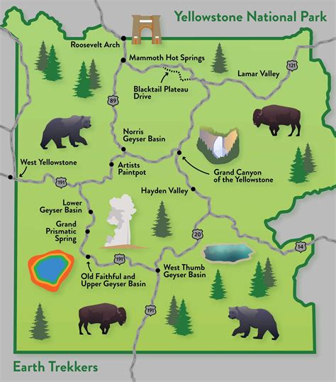 Yellowstone National Park Map Sexiz Pix