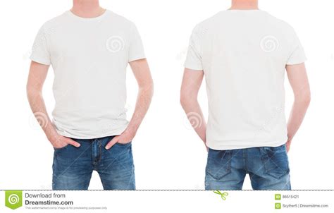 Download Front And Back View Tshirt Template. Stock Image - Image ...