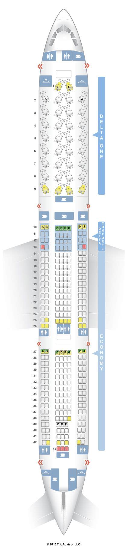 Seatguru Seat Map Delta Airbus A330 300 333 South African Airways