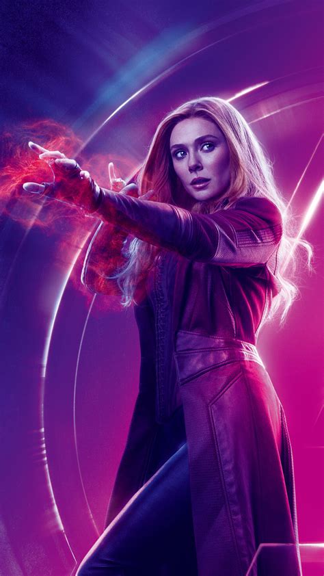 1080x1920 Wanda Maximoff In Avengers Infinity War 8k Poster Iphone 76s
