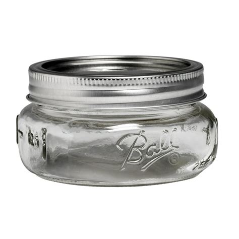 Ball Wide Mouth 8 Oz Glass Mason Jars With Lids And Bands 4 Count