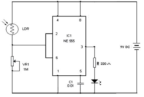 When the direct current from the. automatic street light using 555 timer circuit | Electronics circuit, Diy electronics ...