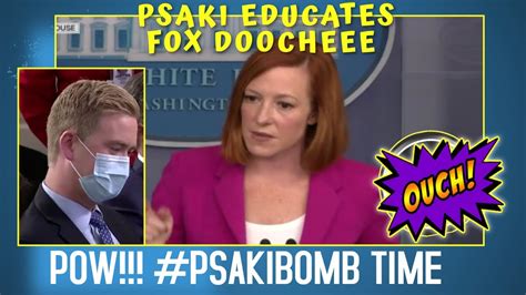 Ouch Jen Psaki Sends Fox Fool Peter Doocy Packing As He Fails In His