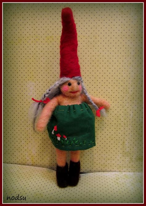 mature naked felted naughty gnome wife with skirt needle
