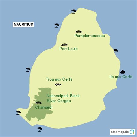 Stepmap Mauritius Ausflüge Landkarte Für Afrika