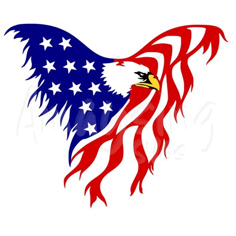 Svg Eagle Flag Patriotic 4th Of July Svg Memorial Day
