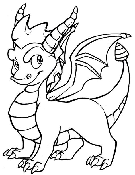 Baby Dragon Flying Coloring Page Coloring Home Free Printable