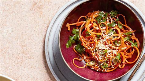 Spicy Sesame Carrot Noodles Recipe Martha Stewart