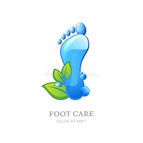 Womens Foot Care Logo Label Design Female Sole With Clean Water