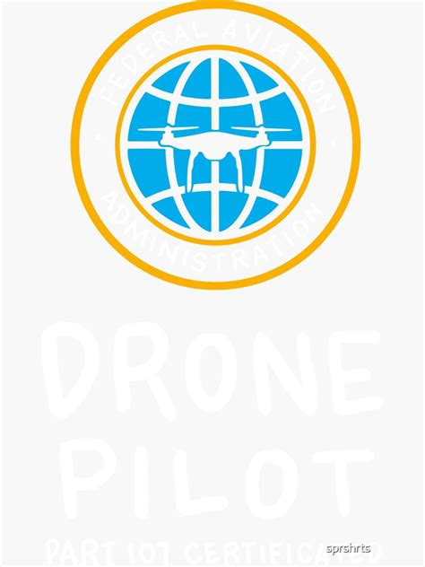Certified Drone Pilot Faa T Sticker For Sale By Sprshrts Redbubble