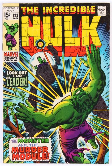 1970 Incredible Hulk Issue 123 Marvel Comic Book Pristine Auction
