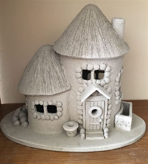 Pottery Fairy Cottagecottage Fairy Pottery Clay Fairy House Fairy