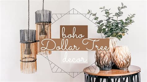 Boho Decor Using All Dollar Tree Items Youtube