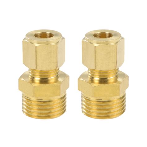 Brass Compression Tube Fitting 8mm Od 12 Npt Male Thread Pipe Adapter Water Garden Irrigation